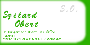 szilard obert business card